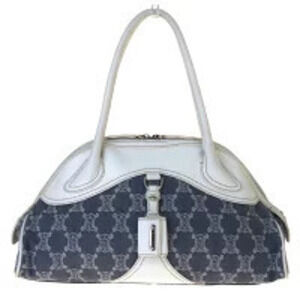 Celine Macadam Denim Handbag Blue